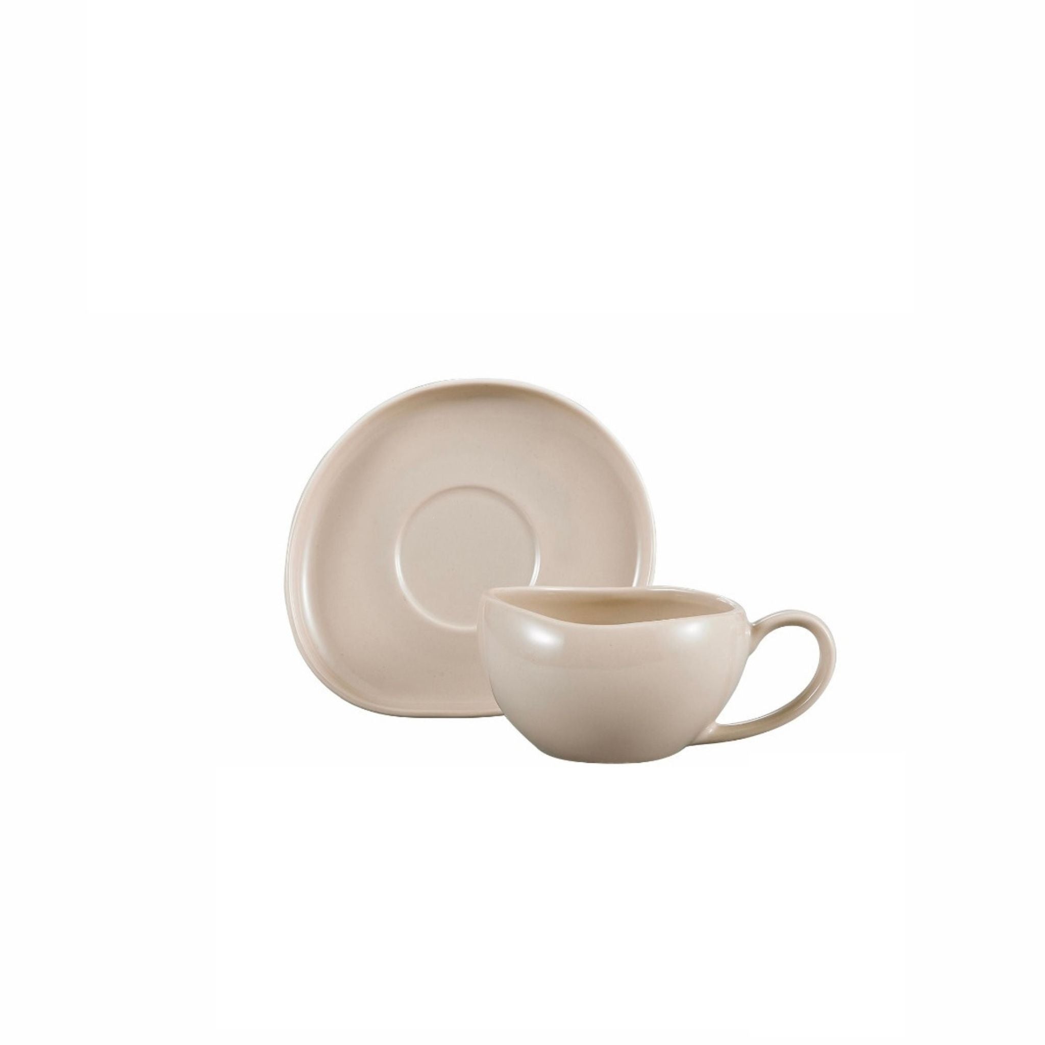Wave Beige Mokkatassen 12er Set
