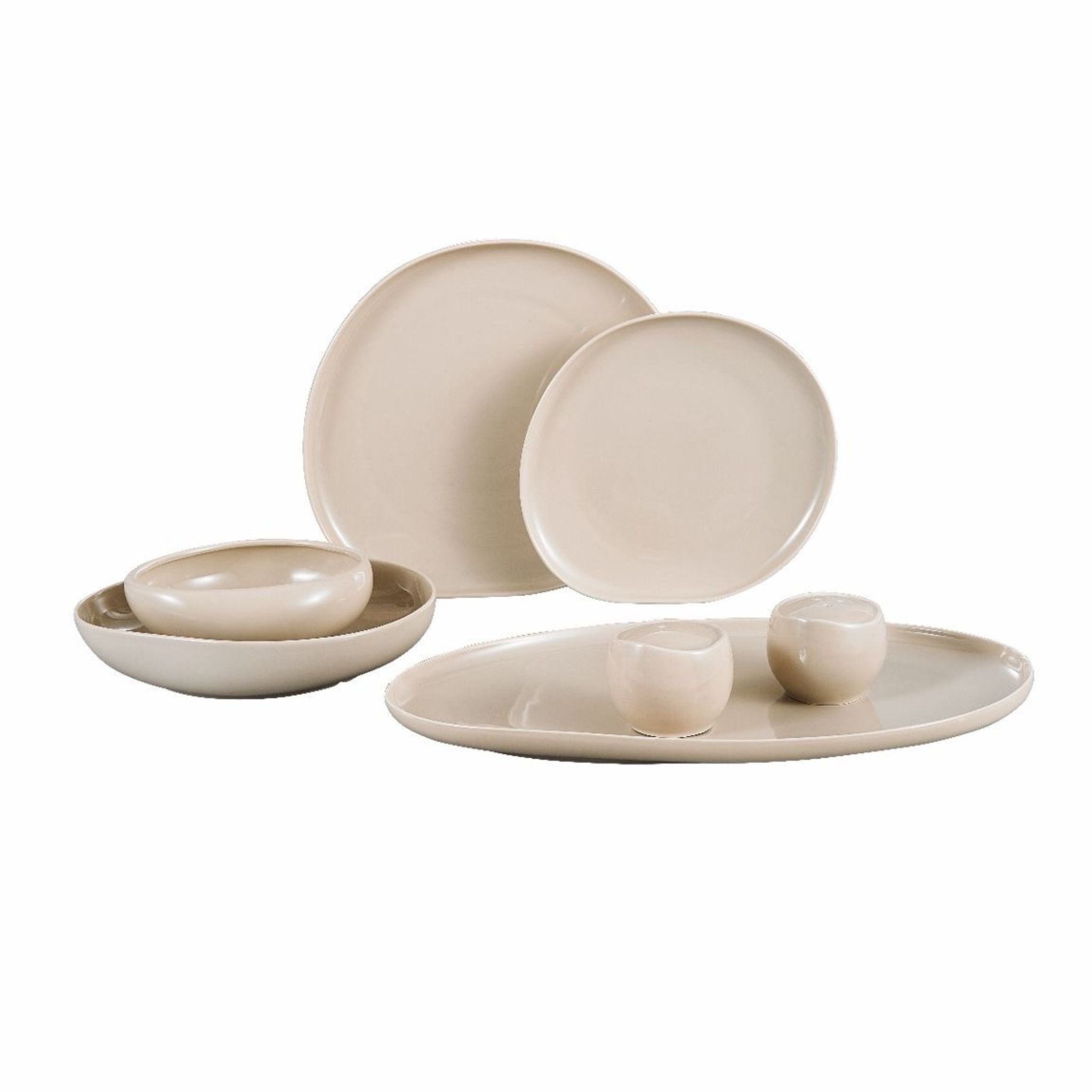 Wave Beige Geschirrservice 27-teilig