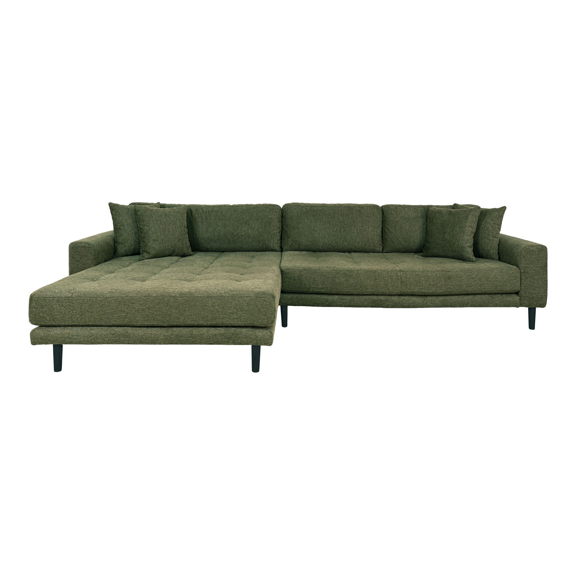 Lido – Ecksofa mit Recamiere, linksbündig, meliert, 170–92 × 290 × 76 cm