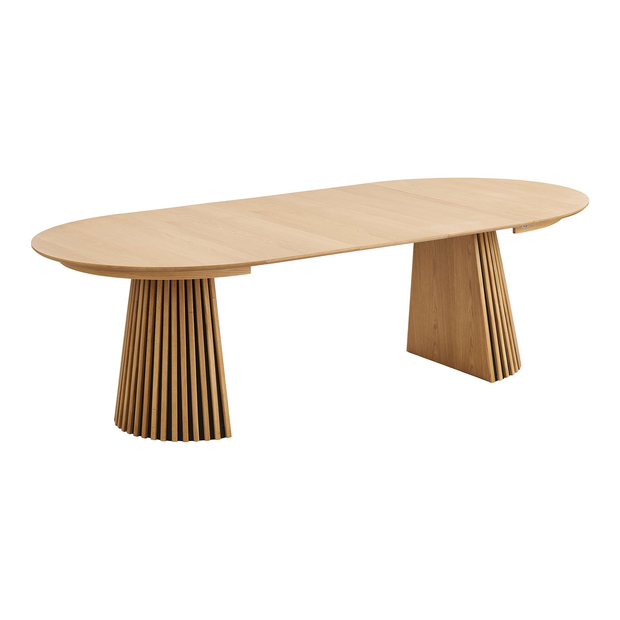 Osaka – Ausziehbarer Esstisch, Eichenfurnier & MDF, Ø120–240 × 75 cm