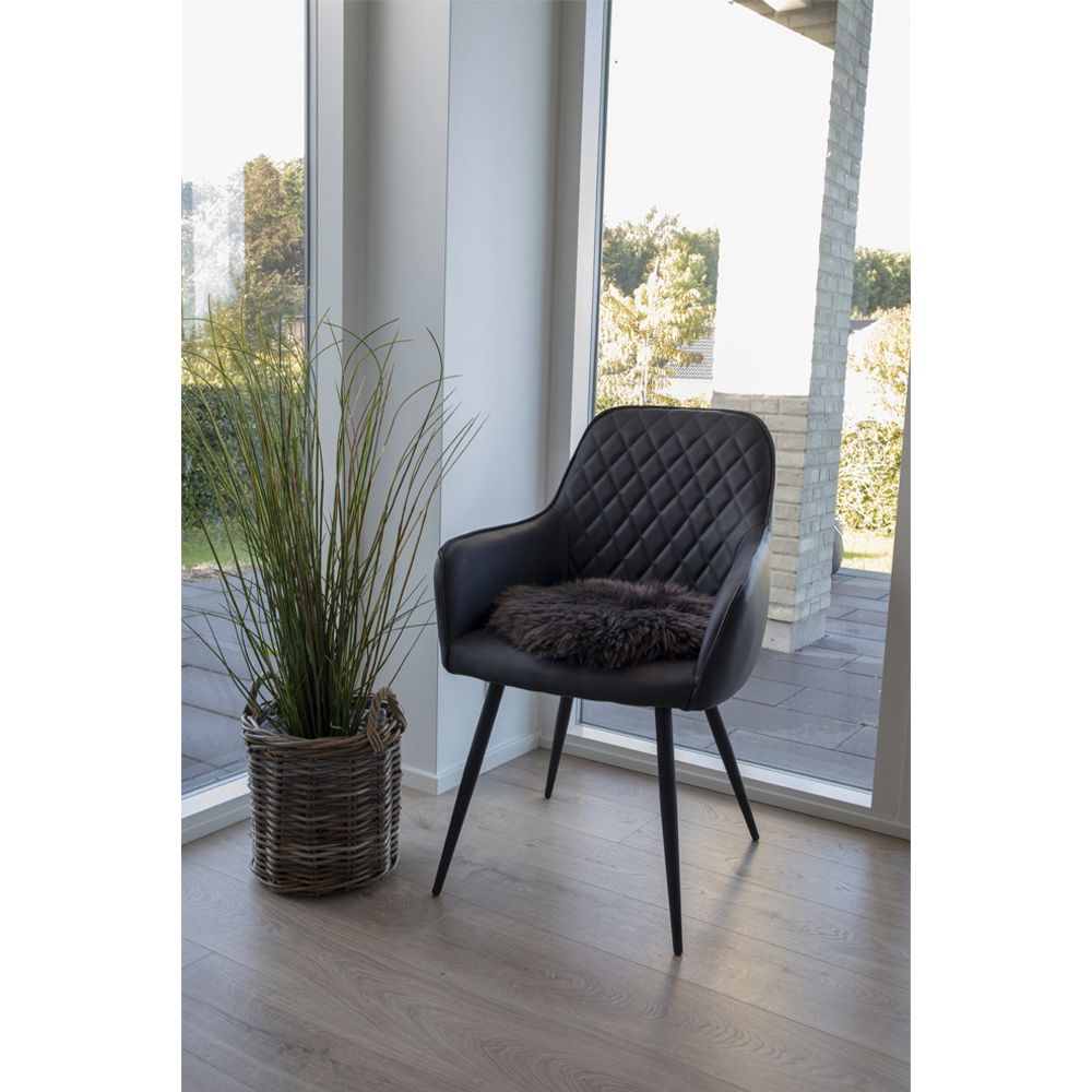 Lammfell-Sitzkissen – Ø35 cm, rund, echtes Lammfell