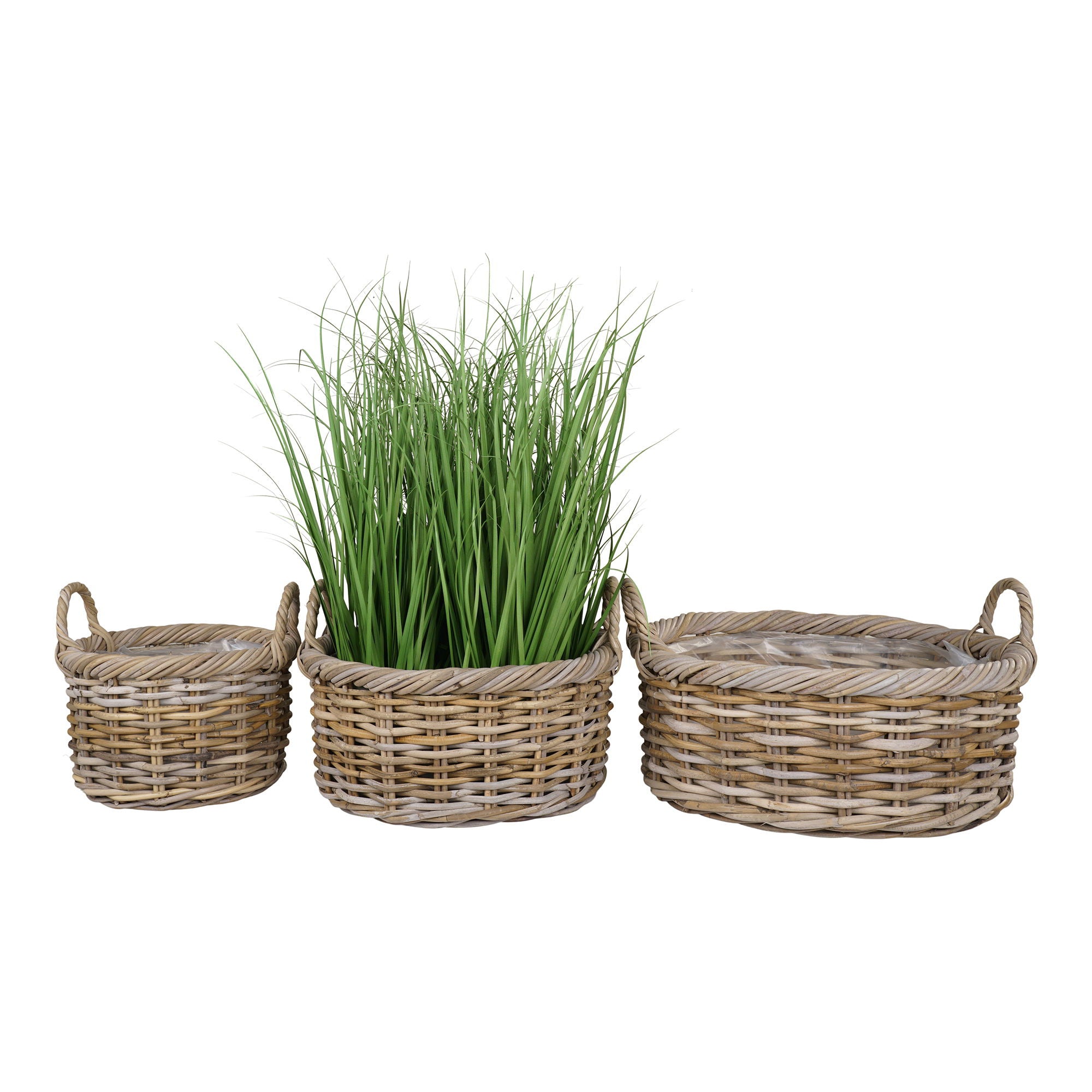 Kuta – Rattankörbe aus Kubu Rattan, natur, 3er-Set