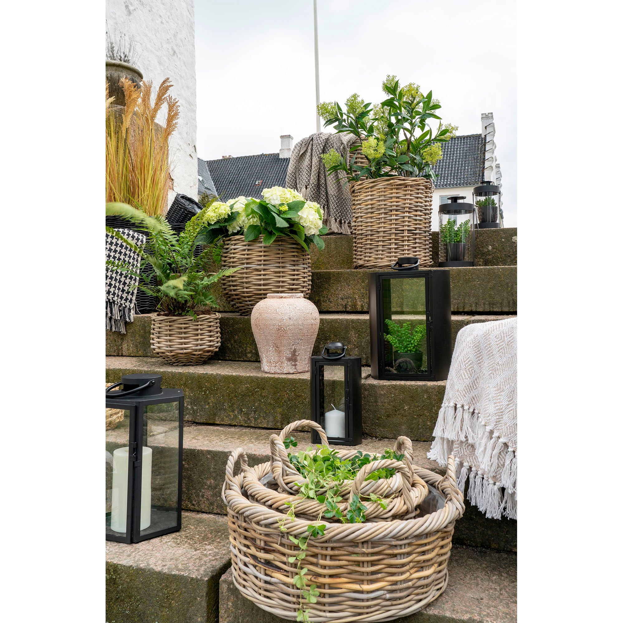 Kuta – Rattankörbe aus Kubu Rattan, natur, 3er-Set