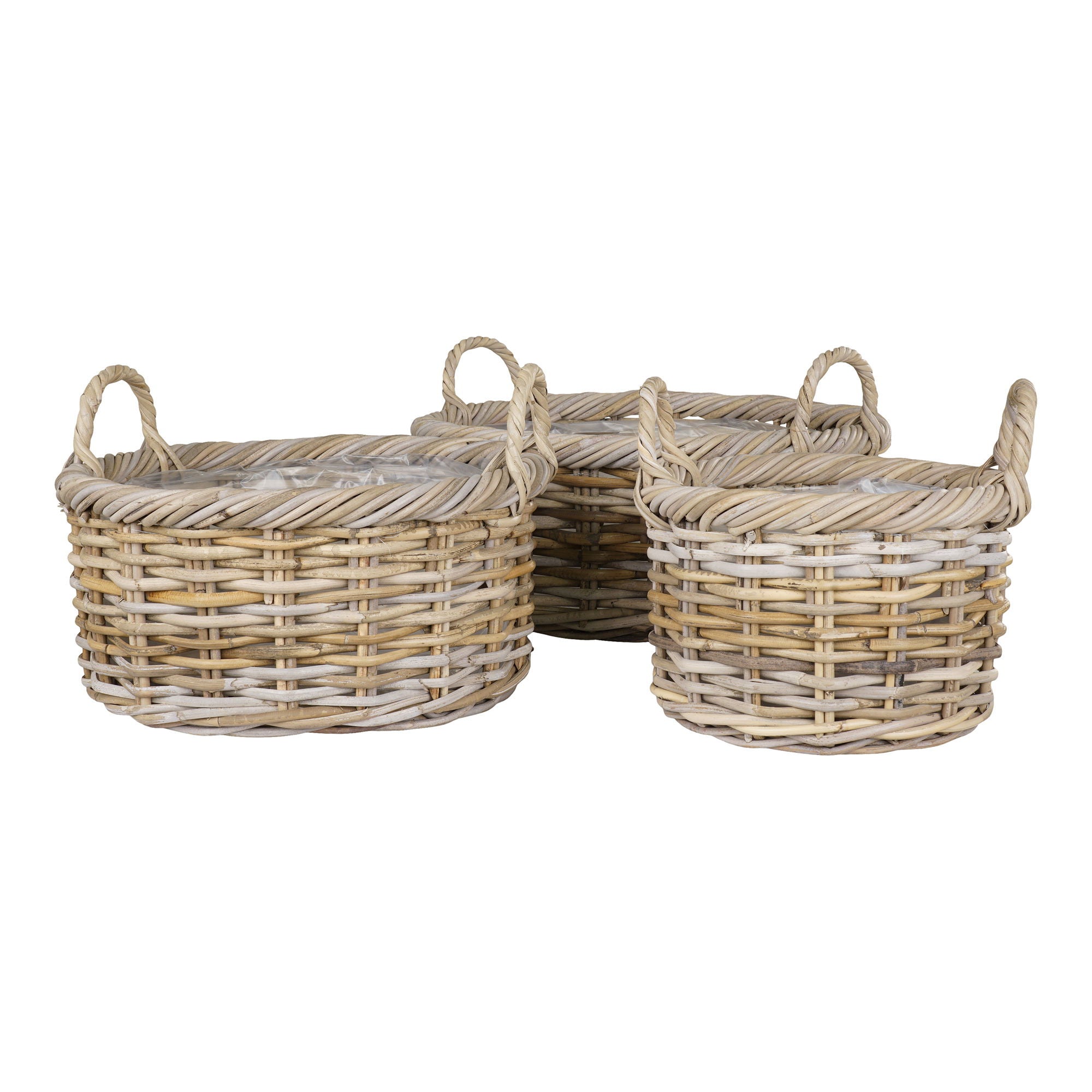 Kuta – Rattankörbe aus Kubu Rattan, natur, 3er-Set