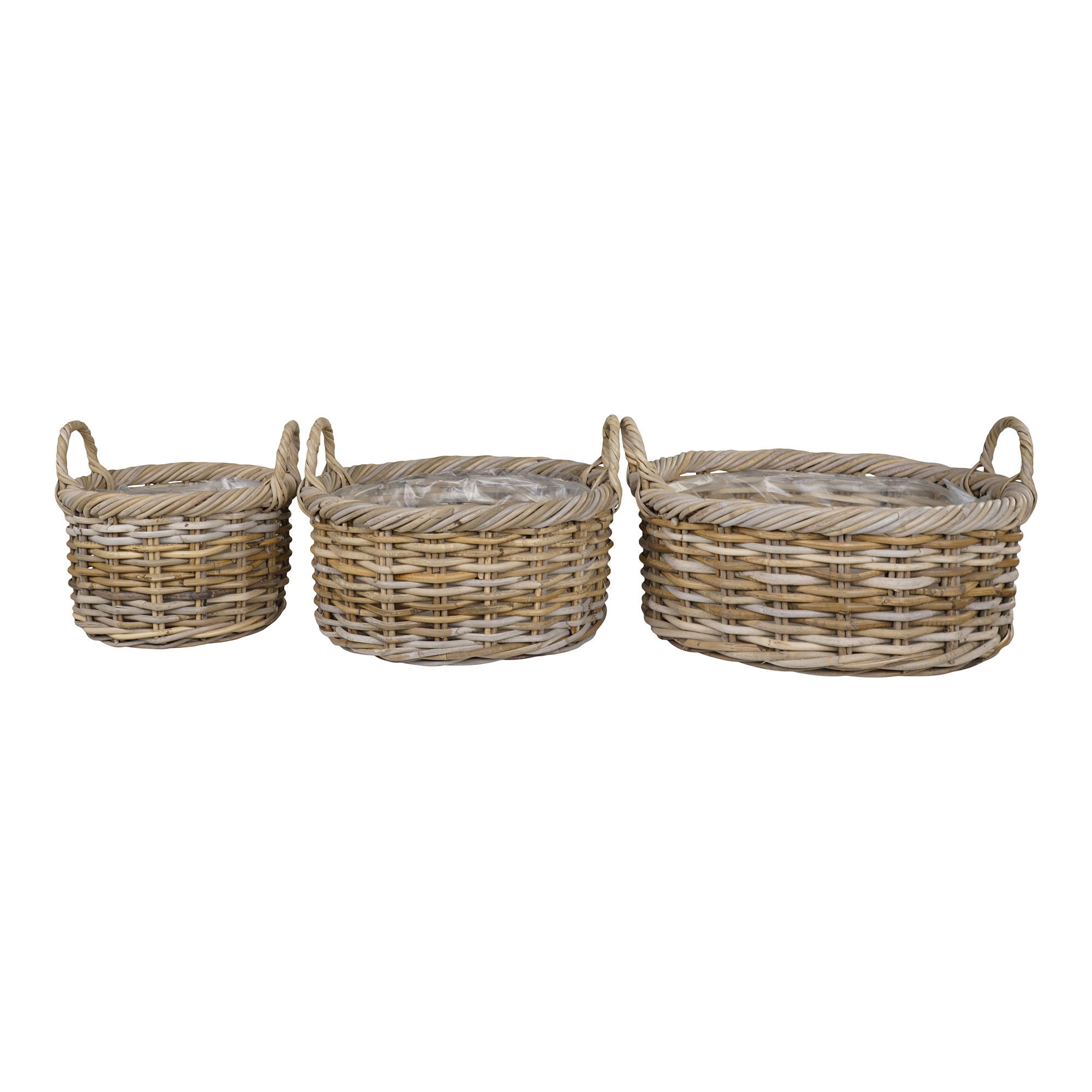 Kuta – Rattankörbe aus Kubu Rattan, natur, 3er-Set