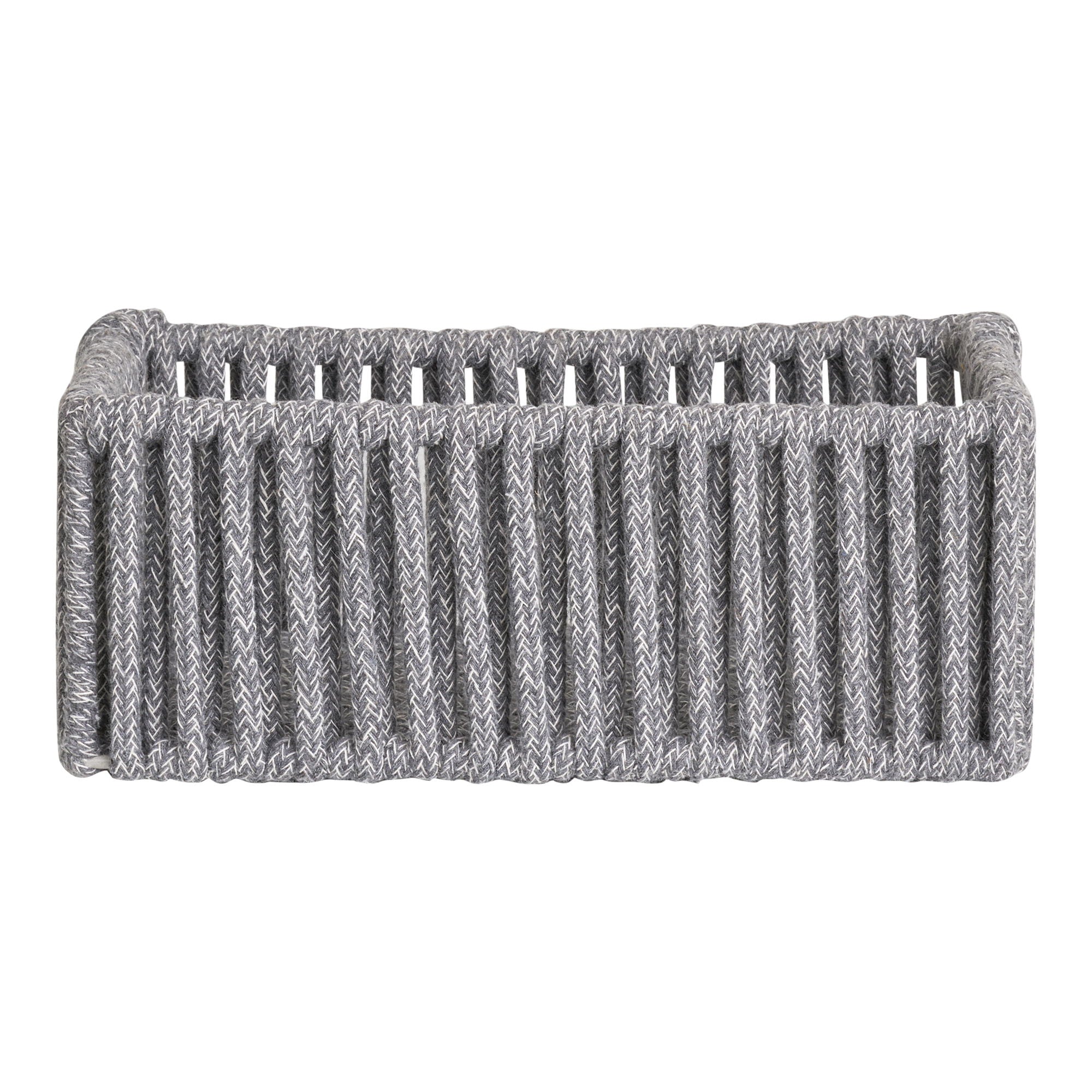 Arese – Aufbewahrungskörbe aus Baumwollseil und Metall, grau, Set aus 3