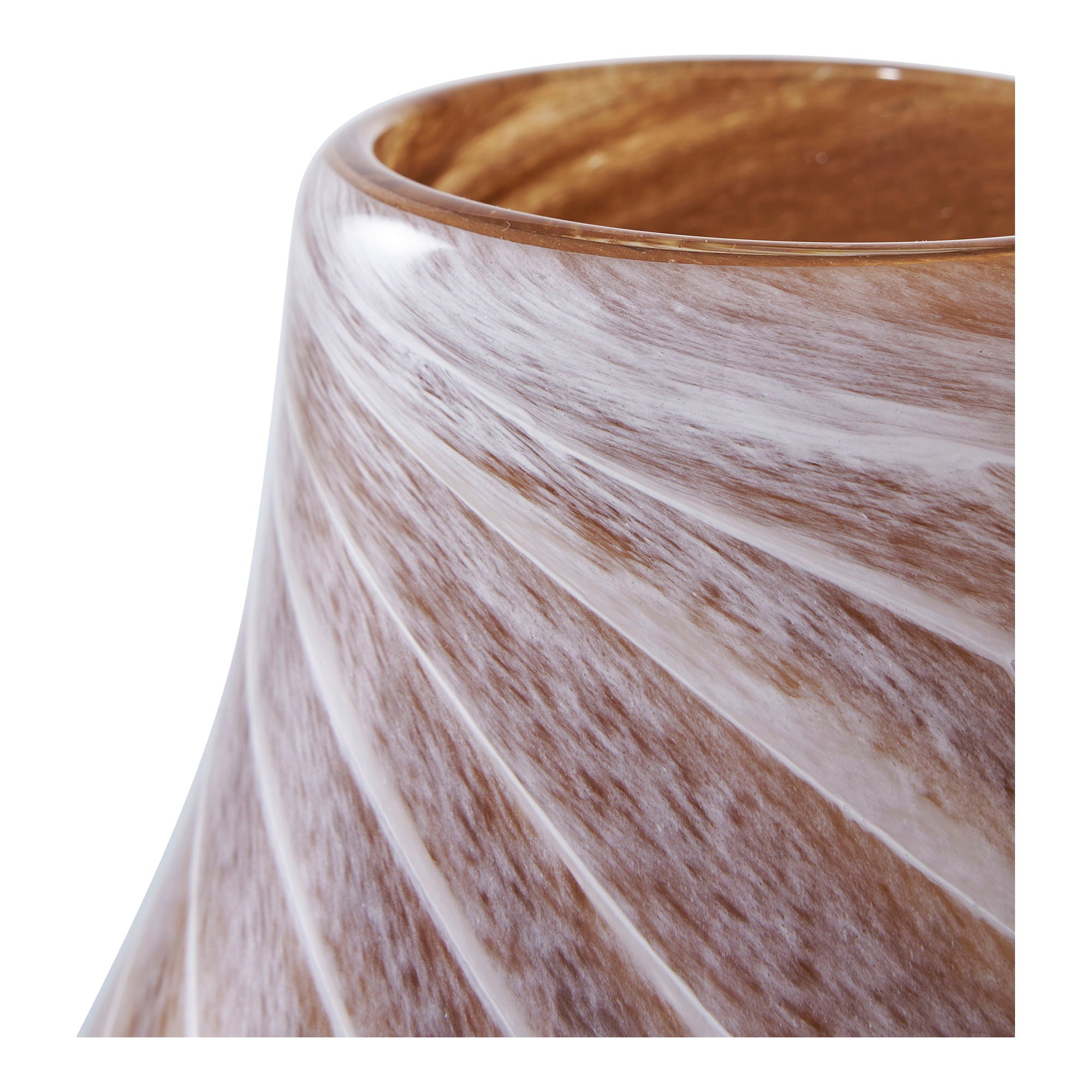 Vase “Vento” – Glas, braun, Ø16 × 23 cm