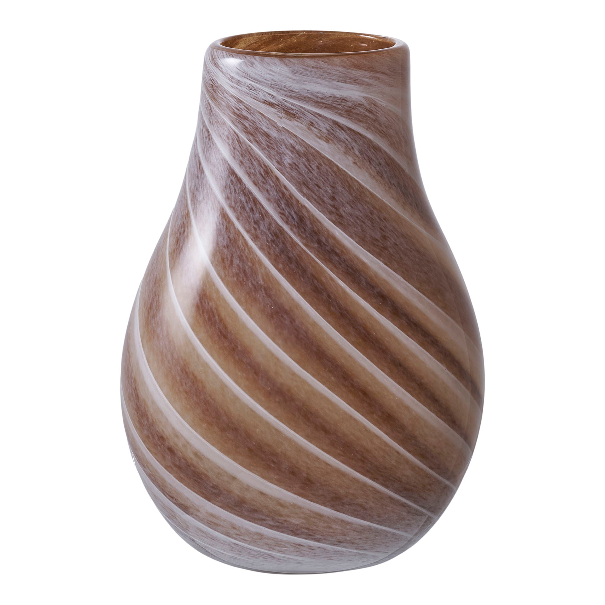 Vase “Vento” – Glas, braun, Ø16 × 23 cm