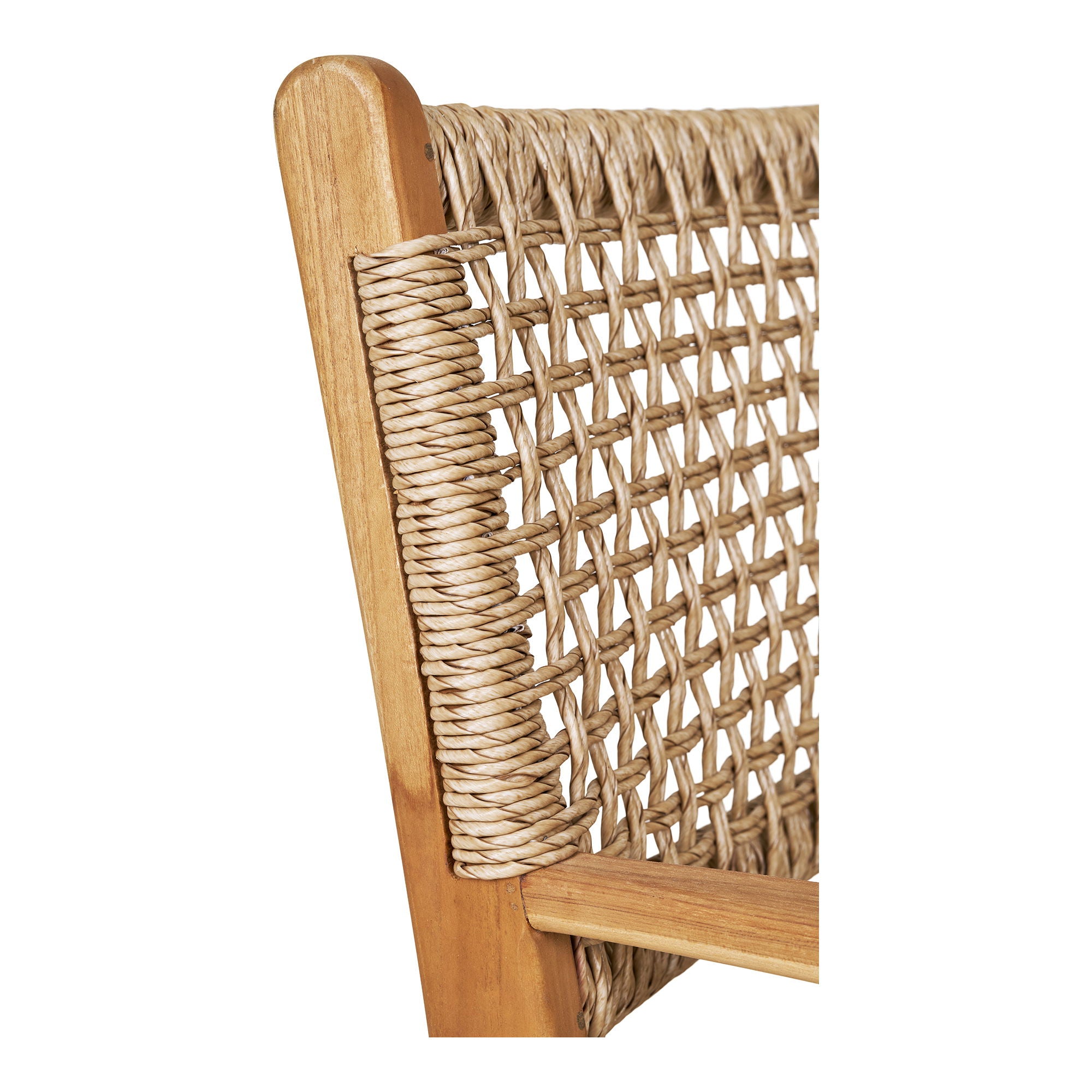 Derby Gartenstuhl mit Armlehne – Teak & Polyrattan, natur