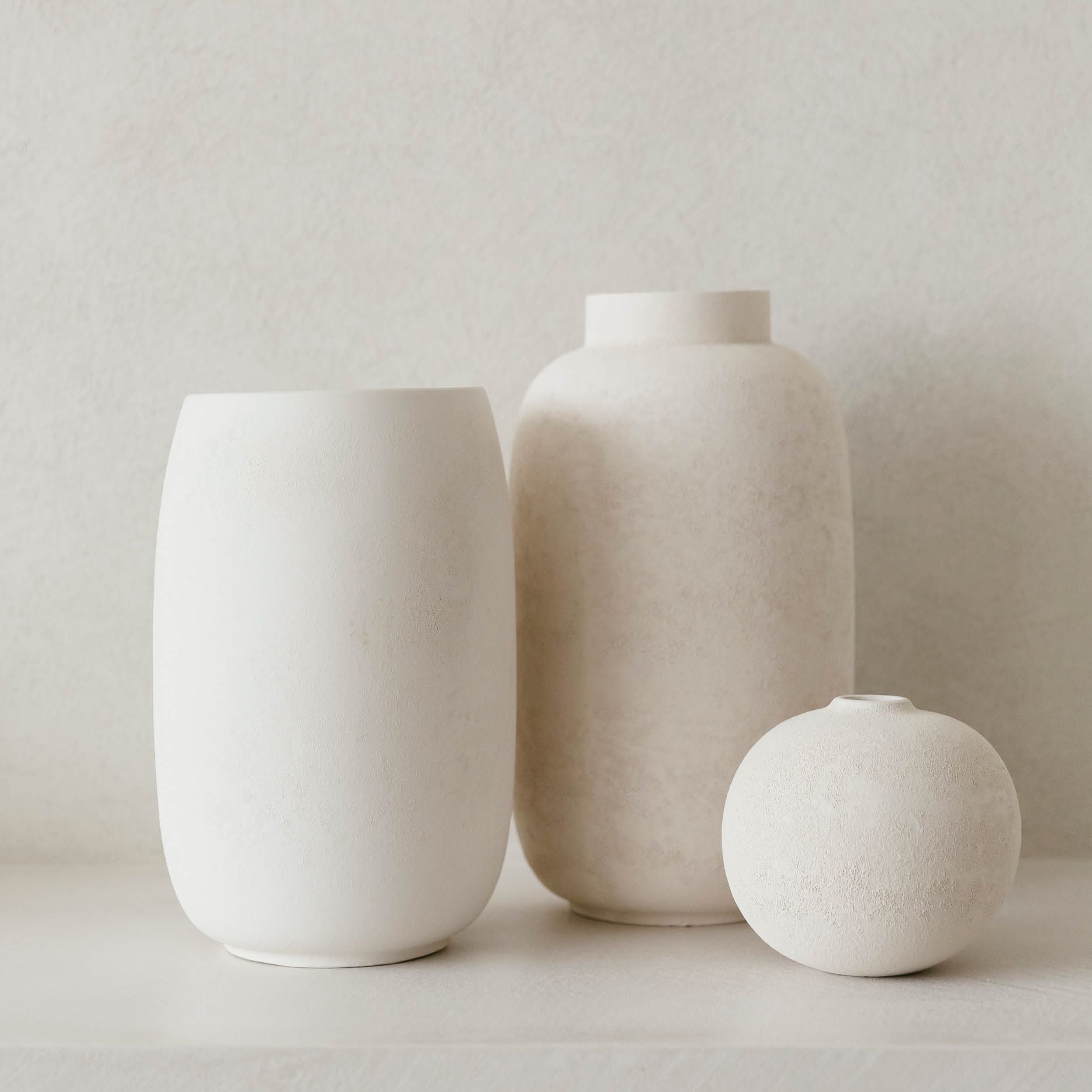 Vase mittel – 23 × H20 cm | Weiß | Keramik