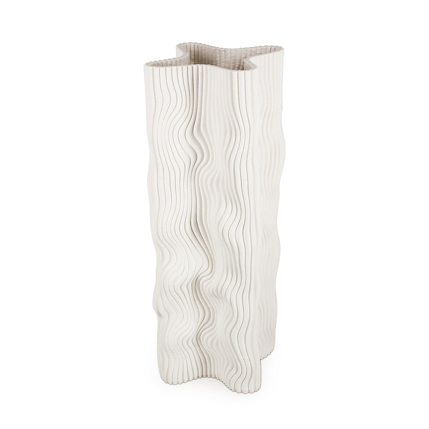 Vase groß– 18 × 18 × H42,5 cm | Weiß