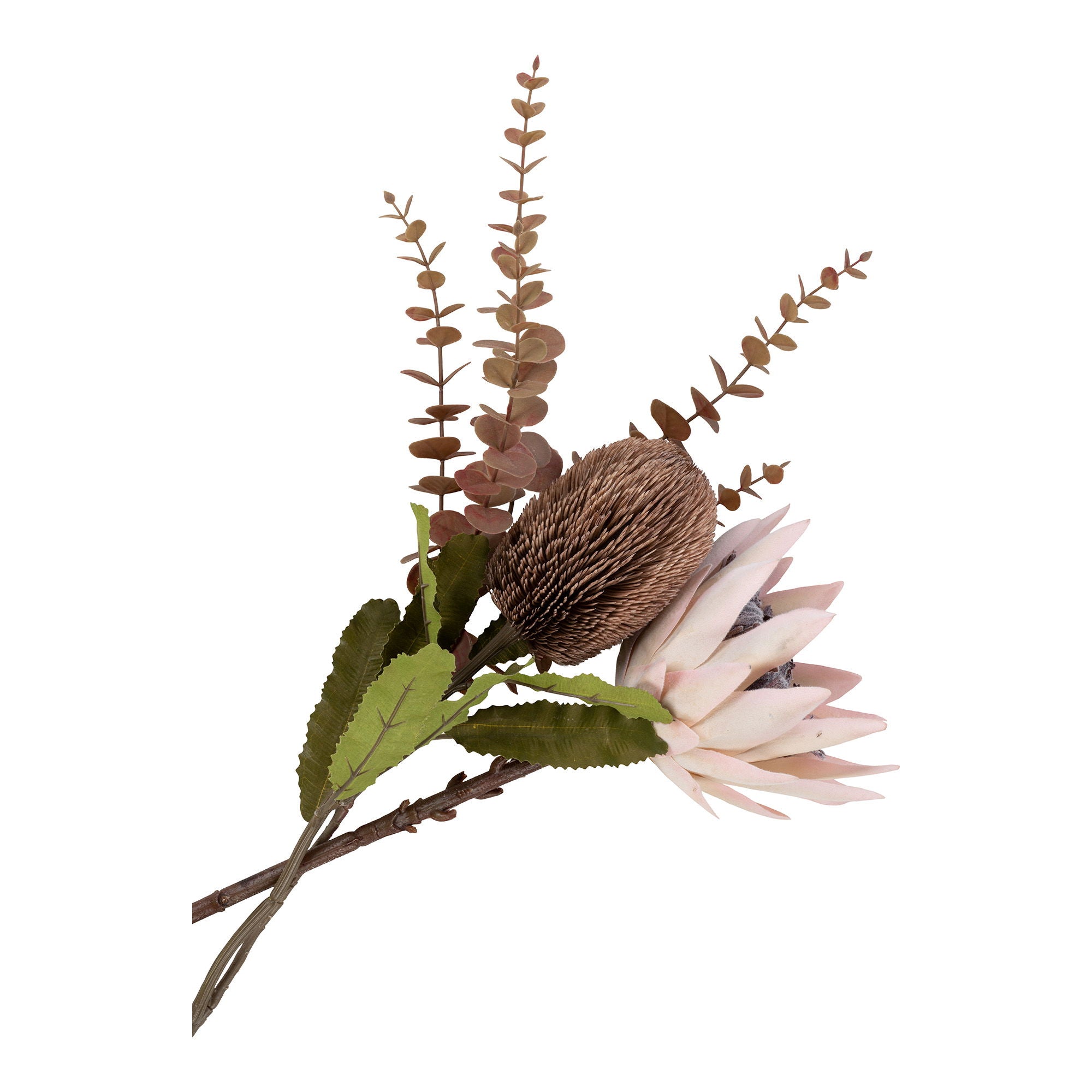 King Protea – Kunstblumenstrauß, Bordeaux-Mix, 65 cm