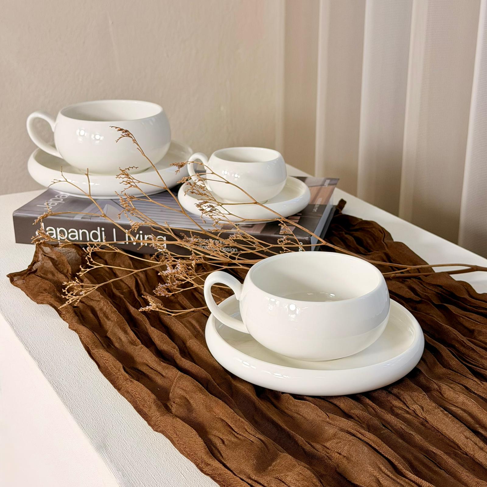 Belicia Kaffeetassen Set - 220ml, 12-teilig